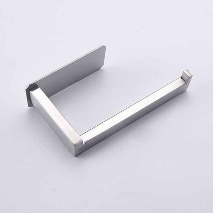 Toilet Paper Holder for Bathroom Self-adhesive 304 Stainless Steel Roll Paper Holder Paper Towel Holder Punch Free Wall Mounted Toilet Paper Holder Bathroom Roll Paper Holder