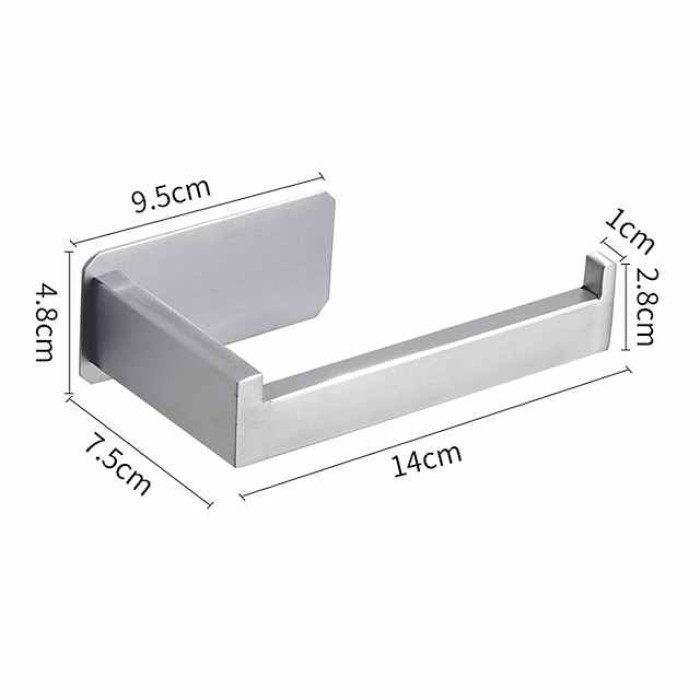 Self-adhesive Toilet Paper Holder Wall Mounted Bathroom 304 Stainless Steel Paper Towel Rack Toilet Multi-Function Toilet Paper Rack Perforated Paper Towel Rack