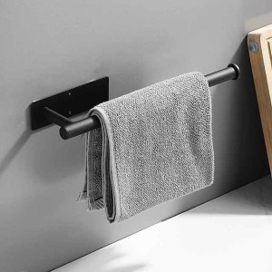 Self-adhesive Towel Rack Wall Mounted Bathroom 304 Stainless Steel Towel Rack Toilet Multi-Function Toilet Paper Rack Perforated Free Towel Rack Towel Rack