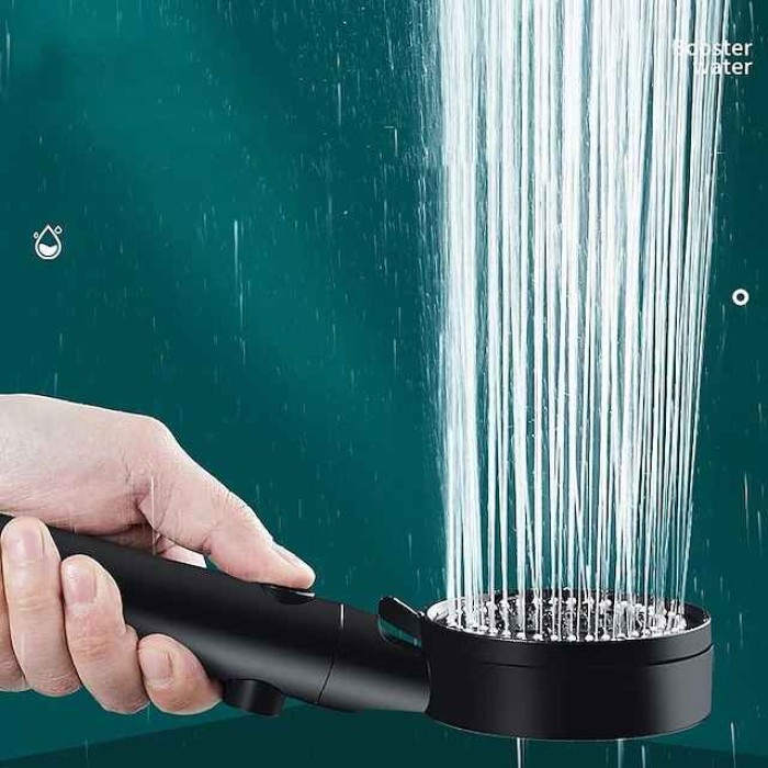 Shower Head High Pressure Handheld Spray Anti-drop Nozzle with 5 Spray Mode Showerhead, with Stop Button Adjustable High-Pressure Water Saving, Shower Bathroom Accessories