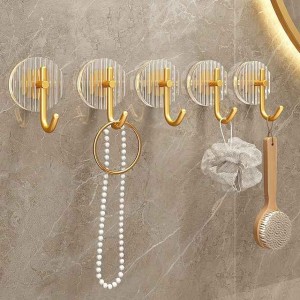 Acrylic Hook Hole-Free Adhesive Hook Strong Adhesive Door Entry Key Bathroom Towel Clothes Hook