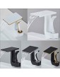 Waterfall Basin Sink Mixer Faucet, Brass Bathroom Taps Single Handle One Hole with Hot and Cold Hose Vessel Water Tap Deck Mounted