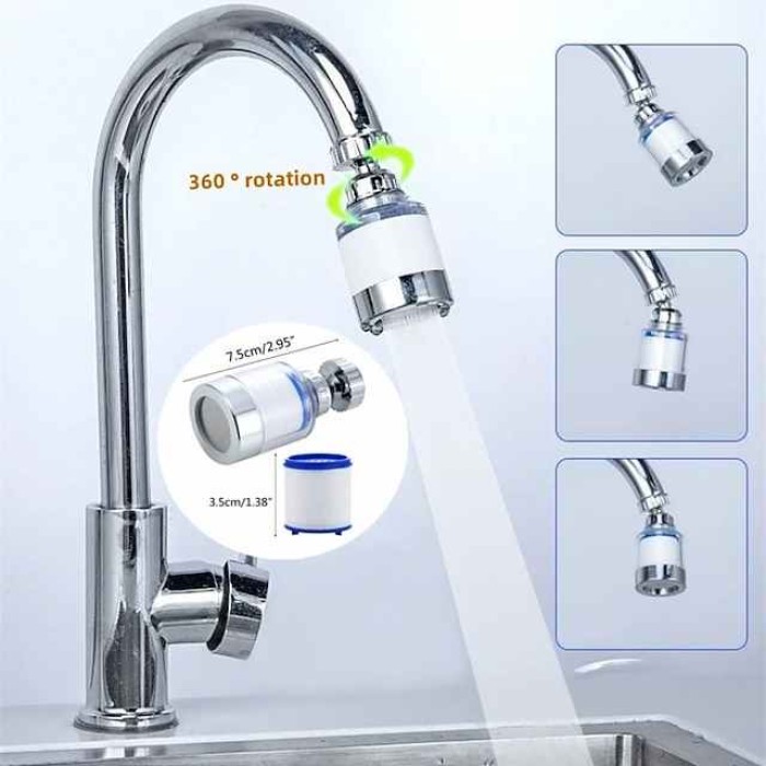 Faucet Water Filter for Bathroom Kitchen Sink Skin Face Wash, Faucet Filter Replacement Shower Head For Hard Water, Filtration Remove Chlorine Fluoride Heavy Metals