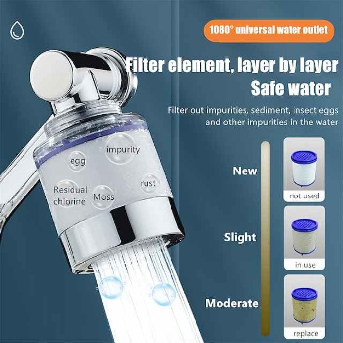 Faucet Extender Mechanical Arm 1080° Water Aerator Nozzle Bubbler for Bathroom Kitchen, Universal Tap Extend Head Sprayer Filter Spout Adapter Attachment Fittings Accessories