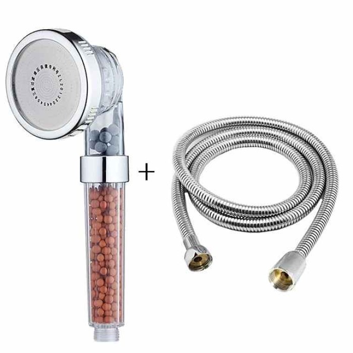 Stainless Steel Shower Head with handheld, Filter Filtration High Pressure Water Saving 3 Mode Function Spray Handheld Showerheads for Dry Skin & Hair