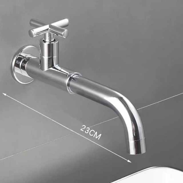 Bathroom Faucet Sink Only Cold Water Basin Taps Wall Mounted, 360 Rotates Single Handle Antique Brass Washroom Vessel Tap Black Chrome Golden White