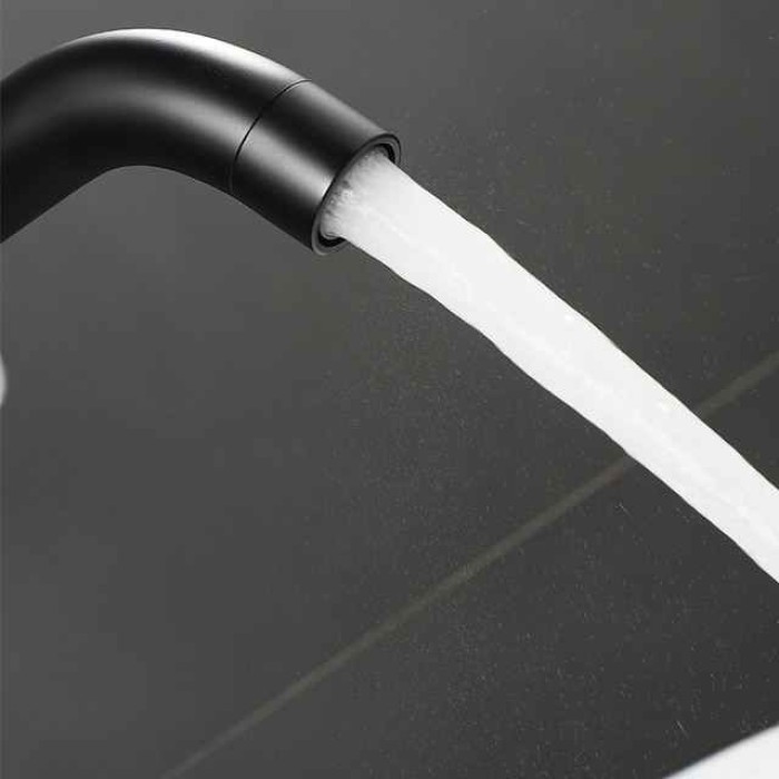 Bathroom Faucet Sink Only Cold Water Basin Taps Wall Mounted, 360 Rotates Single Handle Antique Brass Washroom Vessel Tap Black Chrome Golden White