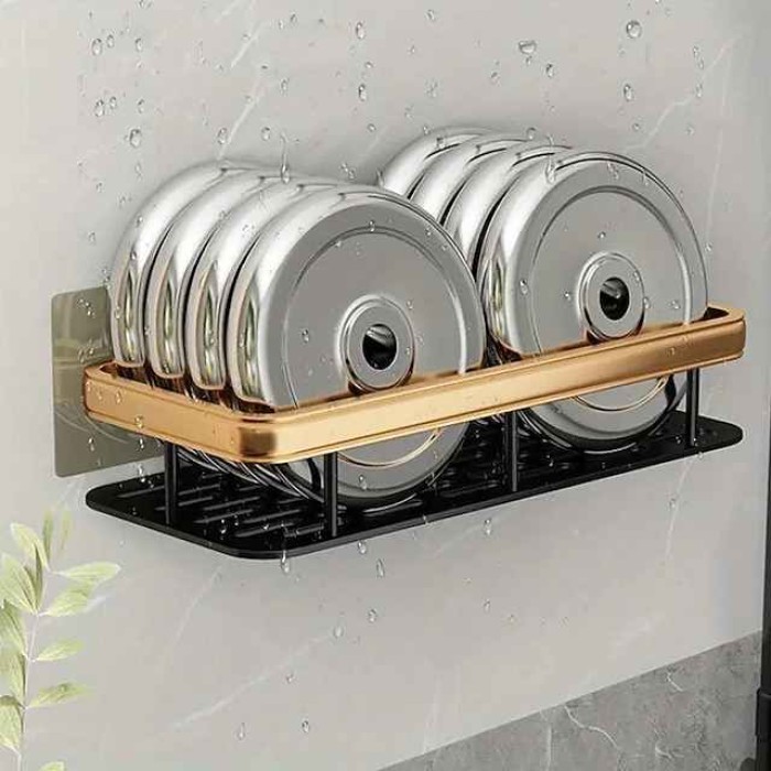 1pc Punch Free Toilet Storage Rack Bathroom Shelf Toilet Washroom Vanity Supplies Wall Hanging Wall Storage Rack