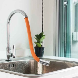 Faucet Extension Tube 45cm, Universal Flexible Hose Shapeable Water Pipe Multipurpose Connector Faucet for Kitchen Sink Bathroom Garden