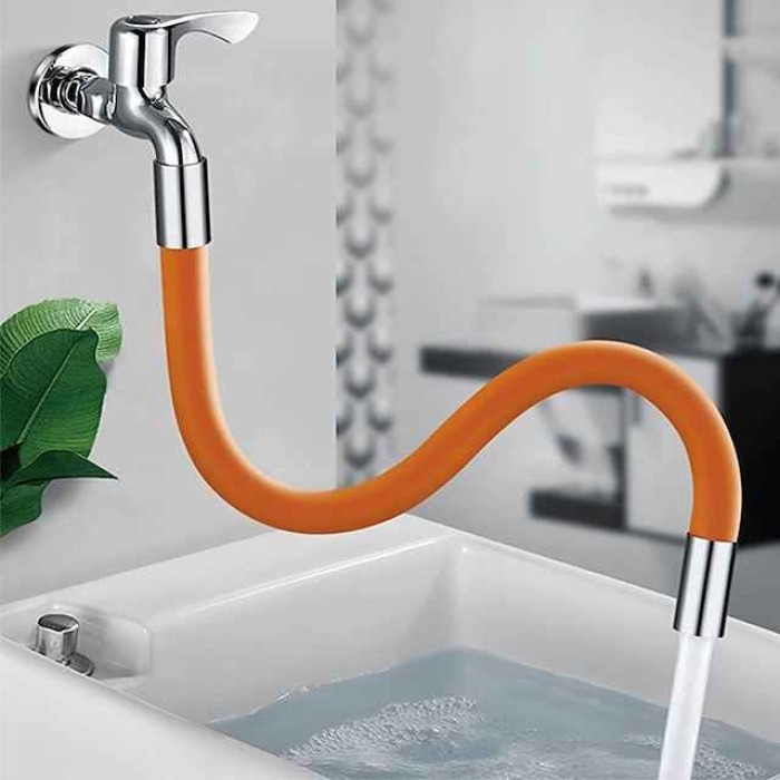 Faucet Extension Tube 45cm, Universal Flexible Hose Shapeable Water Pipe Multipurpose Connector Faucet for Kitchen Sink Bathroom Garden