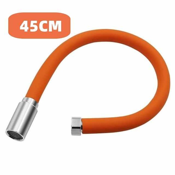 Faucet Extension Tube 45cm, Universal Flexible Hose Shapeable Water Pipe Multipurpose Connector Faucet for Kitchen Sink Bathroom Garden