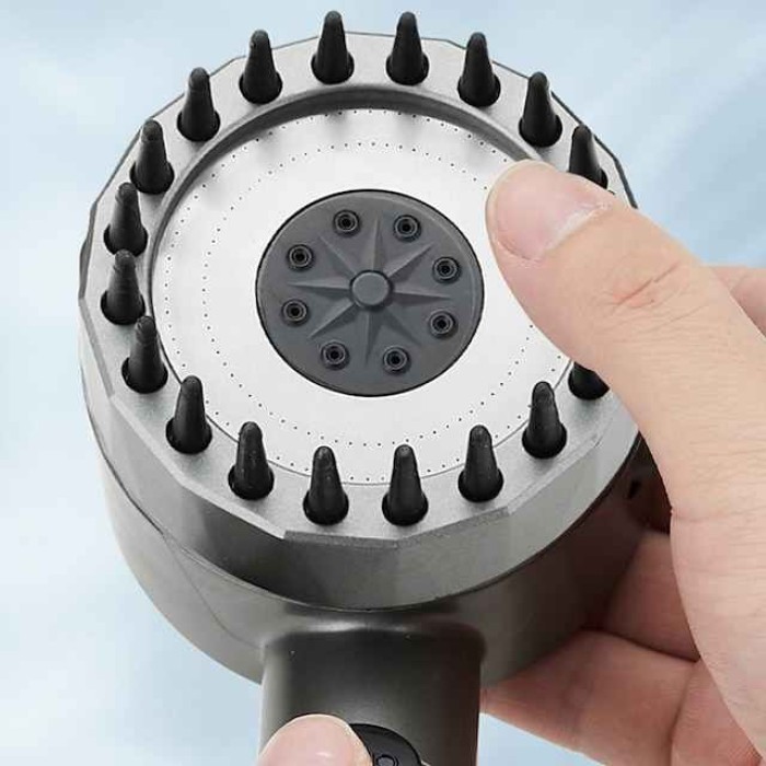 High Pressure 3-Mode Message Shower Head With Stop Button Handheld Water Saving Spray Nozzle Bathroom Accessories