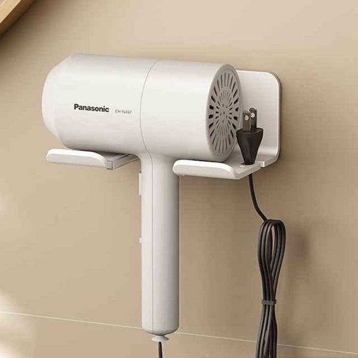 Hair Dryer Rack Punch Free Toilet Hair Dryer Hanger Air Blower Bracket Bathroom Storage Rack