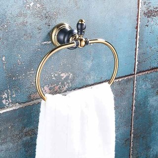 Towel Bar Foldable  New Design Creative Antique  Country Brass 1PC - Bathroom Hotel bath towel ring Wall Mounted