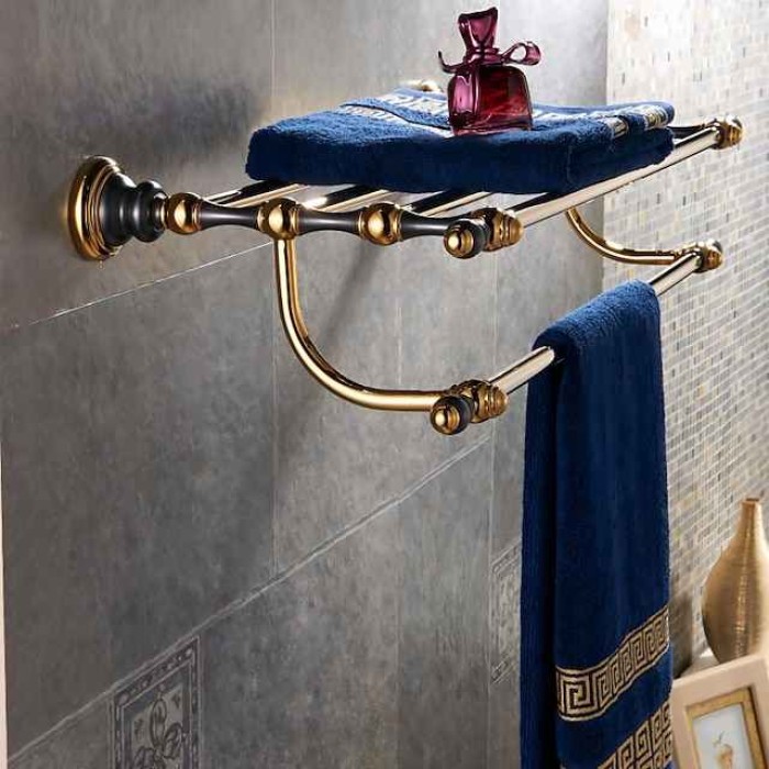 Towel Bar Cool New Design Creative Antique Country Brass 1PC - Bathroom / Hotel bath Double Wall Mounted