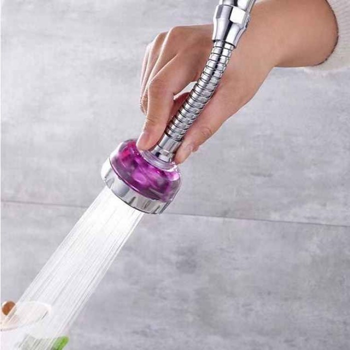 360 Degree Turbo Rotation Faucet Pressurize Kitchen Sink Tap Filter Bubble Splash Proof Water Saving Shower Nozzle Tap Connector