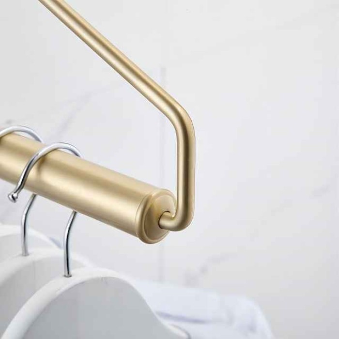 Towel Rack Towel Holder Towel Bar Foldable Creative Modern Brass 1PC Single Wall Mounted