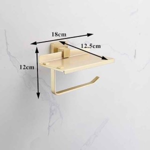 Toilet Paper Holder with Shelf Cool New Design Creative Modern Country Brass 1PC Bathroom Hotel bath Wall Mounted