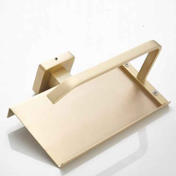 Toilet Paper Holder with Shelf Cool New Design Creative Modern Country Brass 1PC Bathroom Hotel bath Wall Mounted