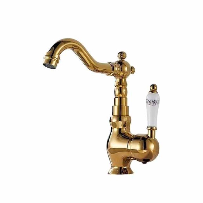 Bathroom Faucet Sink Mixer Basin Taps with Cold and Hot Hose, Deck Mounted Vessel Tap