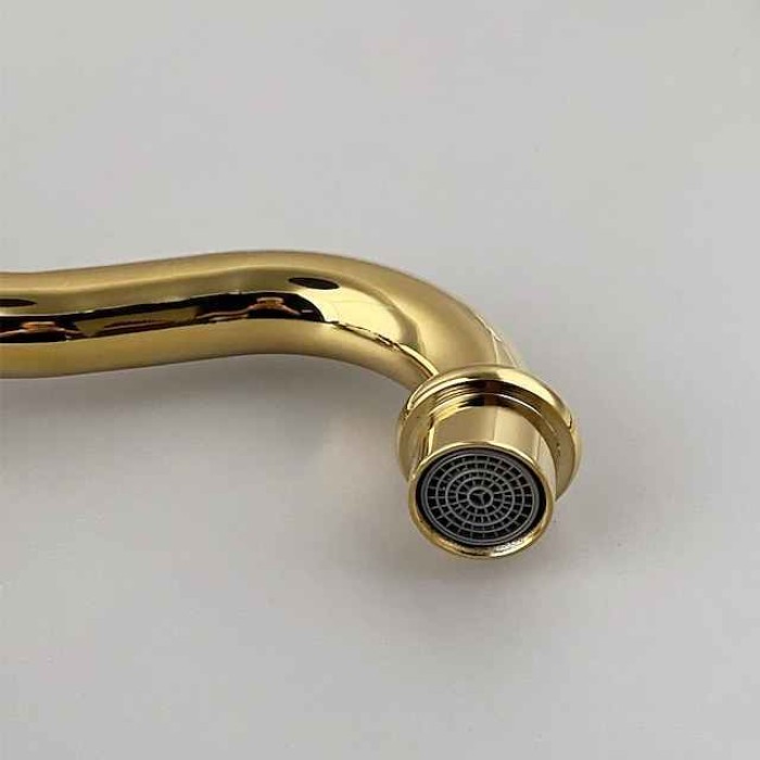 Bathroom Faucet Sink Mixer Basin Taps with Cold and Hot Hose, Deck Mounted Vessel Tap