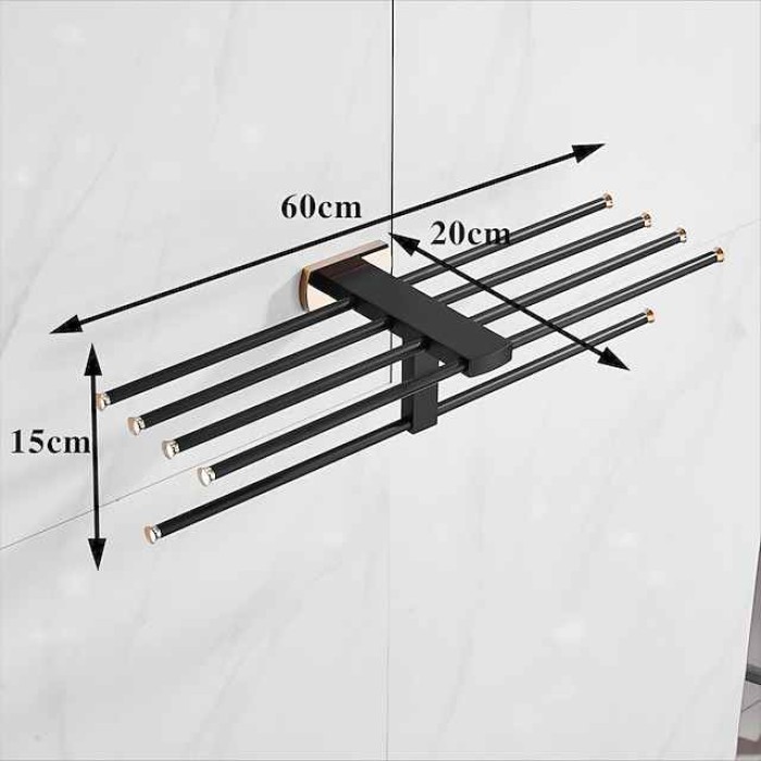 Towel Rack Bathroom Shelf Multilayer Cool New Design Modern Country Brass 1PC - Bathroom / Hotel bath Double Wall Mounted