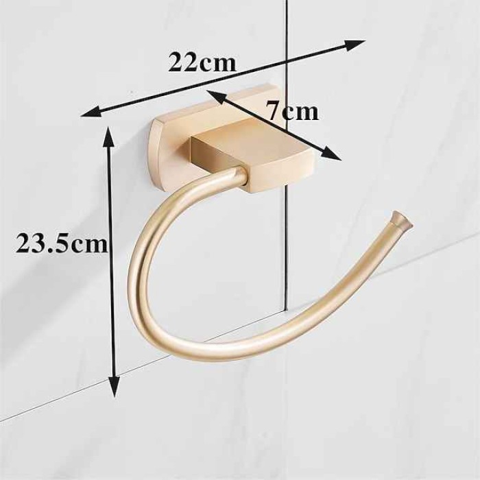 Towel Rack Towel Bar Cool New Design Country Brass 1PC - Bathroom Hotel bath towel ring Wall Mounted