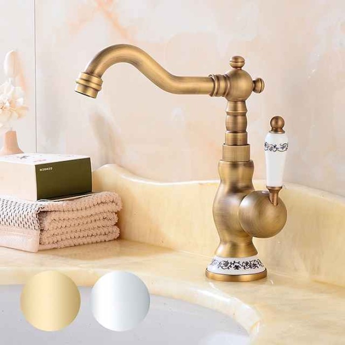 Bathroom Sink Mixer Faucet, Basin Taps with Cold and Hot Hose