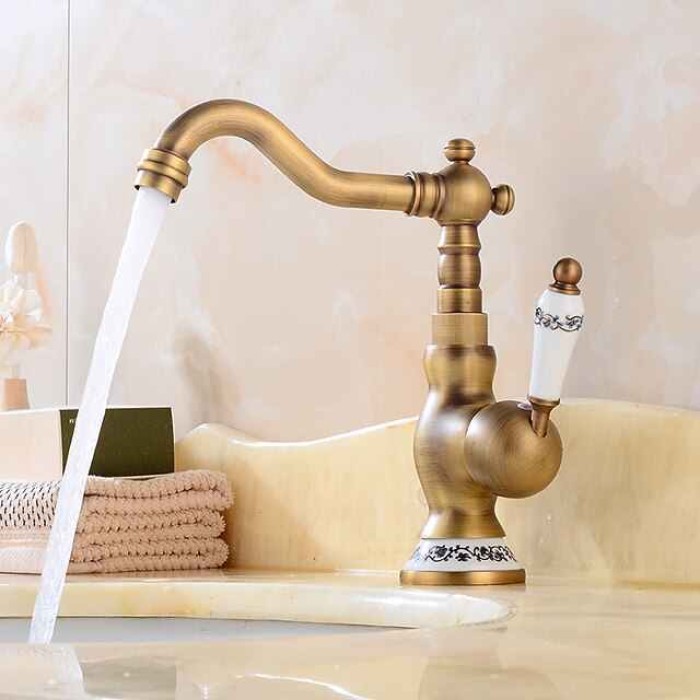 Bathroom Sink Mixer Faucet, Basin Taps with Cold and Hot Hose