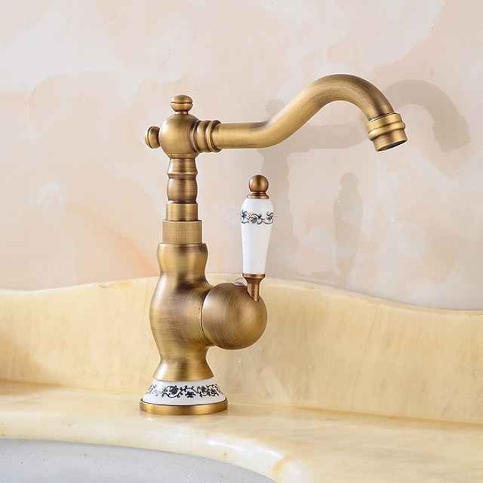 Bathroom Sink Mixer Faucet, Basin Taps with Cold and Hot Hose