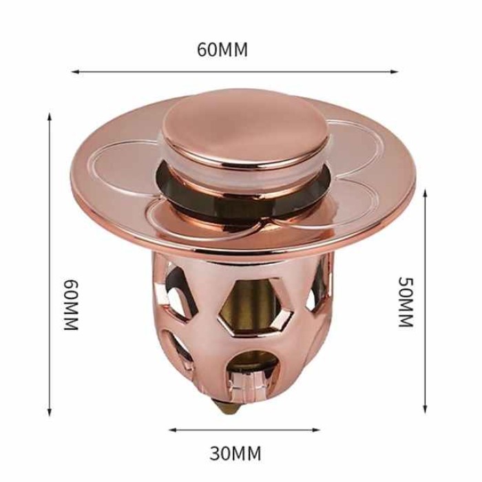 2pcs New Pop-Up Bounce Core Basin Drain Filter Hair Catcher Sink Strainer Bathtub Stopper Bath Plug Bathroom Gadgets