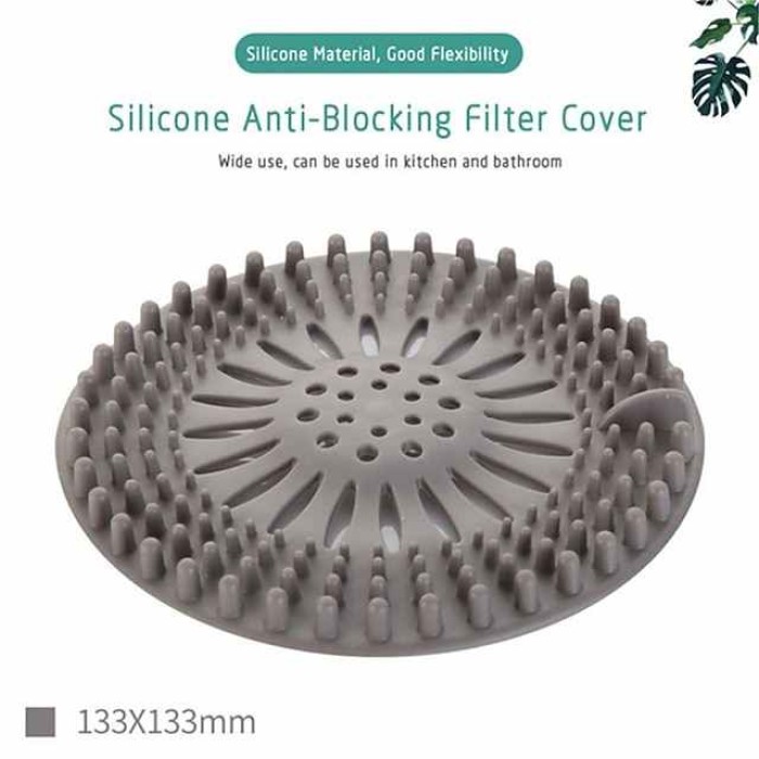 6PCS  Circular Silicon Sink Filter Sewer Anti-clogging Floor Drain Strainer Sewer Outfall Hair Stopper Catcher for Bathroom Kitchen