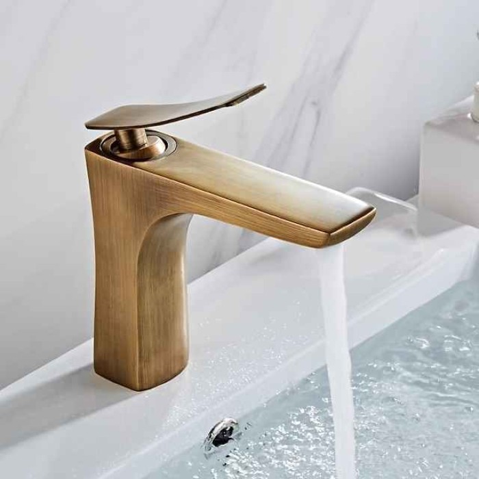 Bathroom Sink Mixer Faucet Basin Taps Single Handle Vessel Tap with Cold and Hot Hose