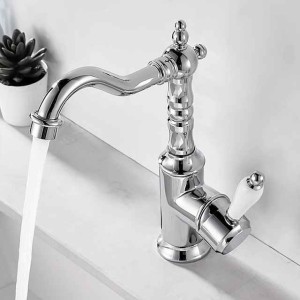 Kitchen faucet - Single Handle One Hole Electroplated Standard Spout Centerset Retro Vintage / Minimalist Kitchen Taps