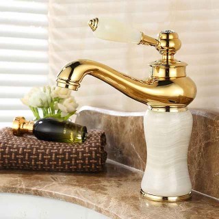 Bathroom Sink Faucet - Widespread Electroplated Centerset Single Handle One HoleBath Taps