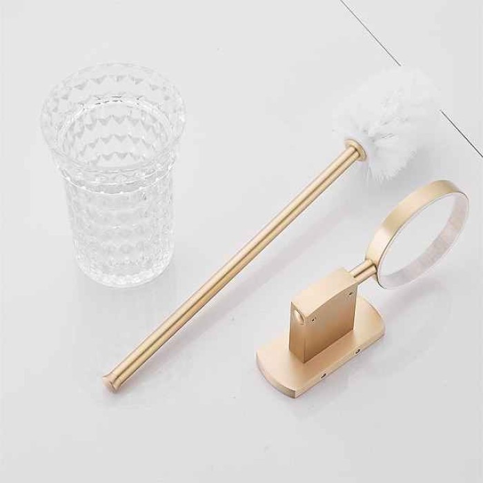 Toilet Brush Holder Cool Creative Antique Modern Brass 1PC Bathroom