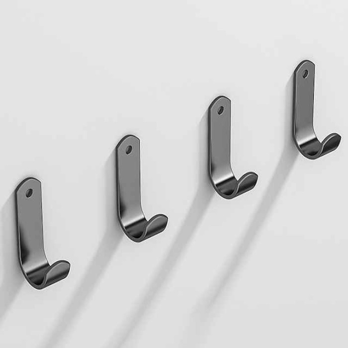 Space Aluminum Punching Free Hook Storage Hook Household Single Hook