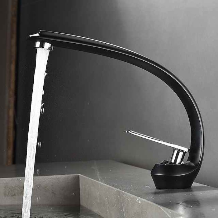 Bathroom Sink Faucet - Classic Electroplated / Painted Finishes Centerset Single Handle One HoleBath Taps