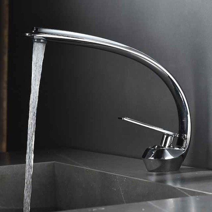 Bathroom Sink Faucet - Classic Electroplated / Painted Finishes Centerset Single Handle One HoleBath Taps