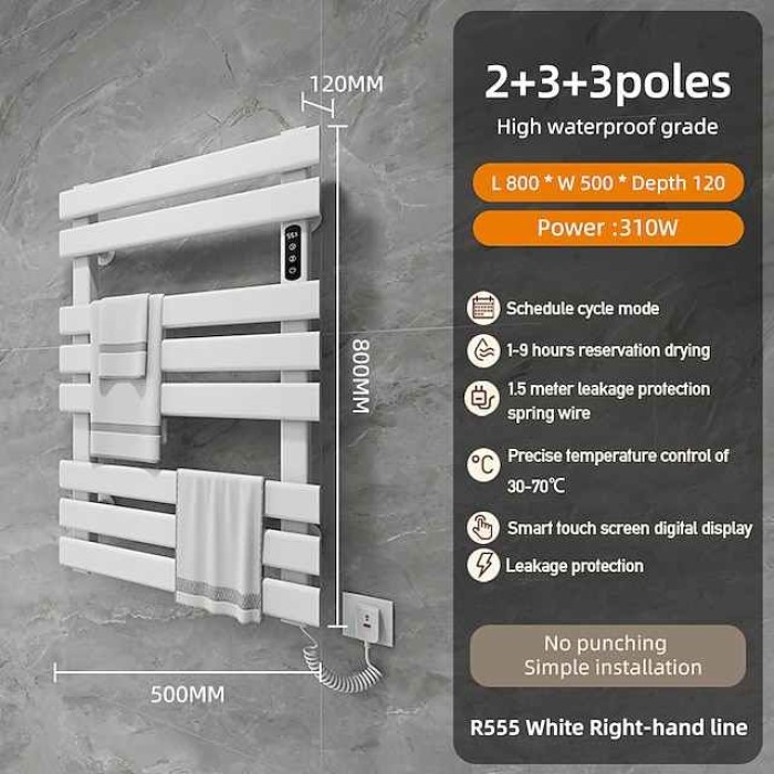 Electric Towel Warmers Radiator, Wall-Mounted & Freestanding Heated Towel Drying Rack, Heated Towel Rail for Bathroom