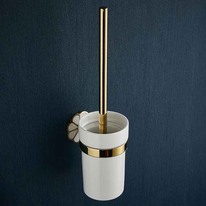 Toilet Brush Holder New Design Contemporary / Modern Stainless Steel / Ceramic / Zinc Alloy 1PC - Bathroom Wall Mounted