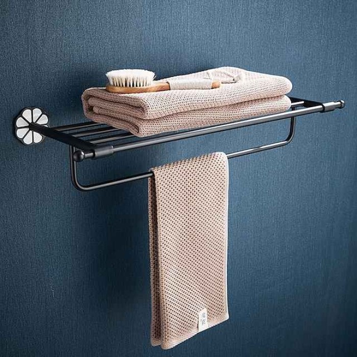 Towel Bar / Bathroom Shelf Multifunction Contemporary / Modern Stainless Steel / Zinc Alloy 1PC - Bathroom Double Wall Mounted