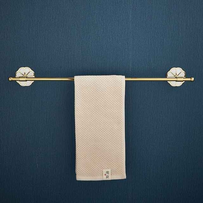 Towel Bar Creative Contemporary / Modern Stainless Steel / Zinc Alloy 1PC - Bathroom Single / 1-Towel Bar Wall Mounted