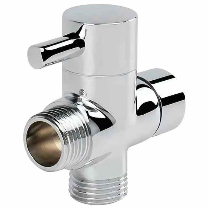 Brass Diverter Valve 3 Way Water Separator Shower Tee Adapter Adjustable Shower Head Diverter Valve Bathroom Accessories