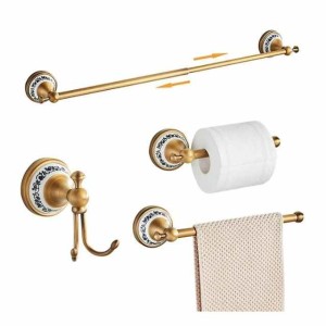 Bathroom Accessory Set / Towel Bar / Robe Hook Adorable Antique / Modern Brass Bathroom / Hotel bath Wall Mounted