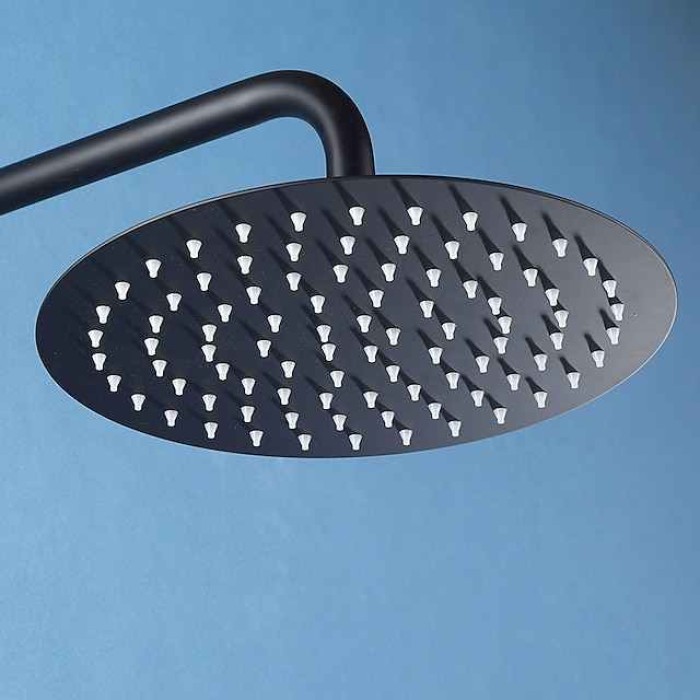 Water-Saving Round Shower Head, Contemporary Luxury Rain Shower Head in Painted Finishes