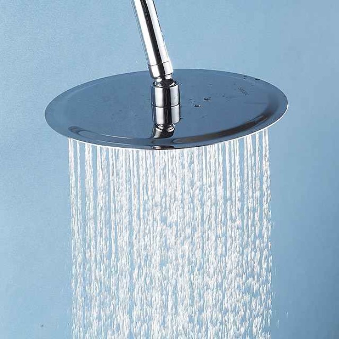 Water-Saving Round Shower Head in Painted Finishes, Contemporary Luxury Rain Shower