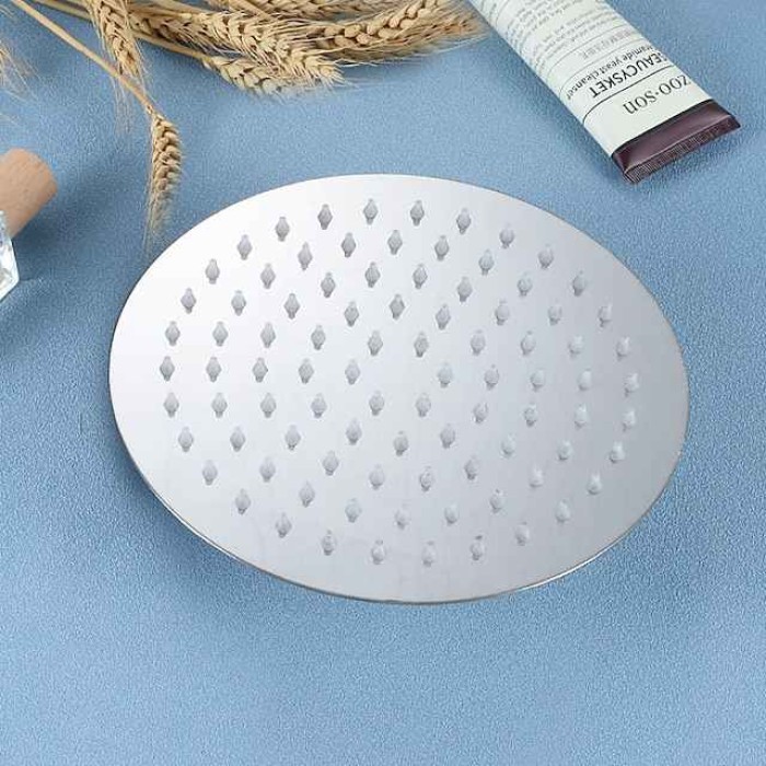 Water-Saving Round Shower Head in Painted Finishes, Contemporary Luxury Rain Shower