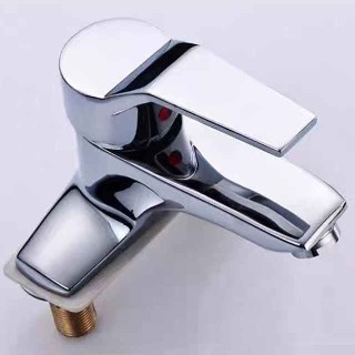 Bathroom Sink Faucet - Classic Electroplated Mount Outside Single Handle Two HolesBath Taps