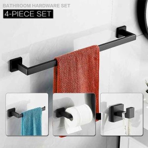 Towel Rack Bathroom Accessory Set Towel Bar Toilet Paper Holder Cool New Design Adorable Contemporary Modern Stainless Steel Zinc Alloy Metal 4pcs 1PC - Bathroom 1-Towel Bar towel ring Wall